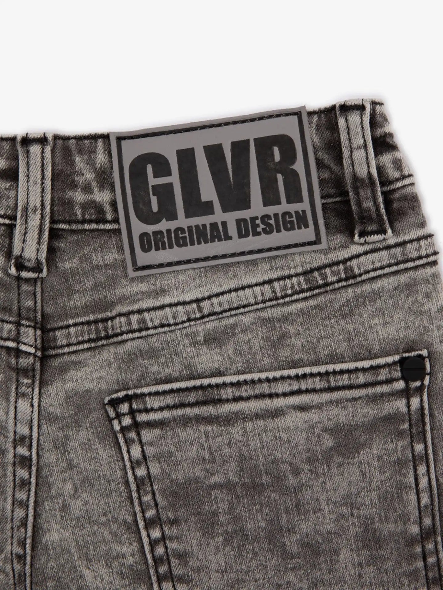 Pantaloni scurți din denim cu vopsea marmorată, Gulliver