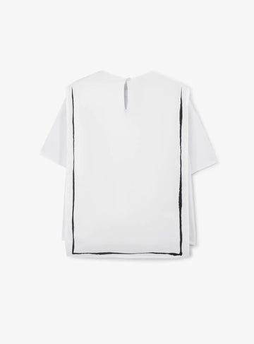 Tricou cu detalii plutitoare din material textil subțire, Gulliver