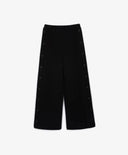 Pantaloni tricot cu nasturi pe cusăturile laterale, negri, pentru fată, Gulliver