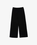 Pantaloni tricot cu nasturi pe cusăturile laterale, negri, pentru fată, Gulliver