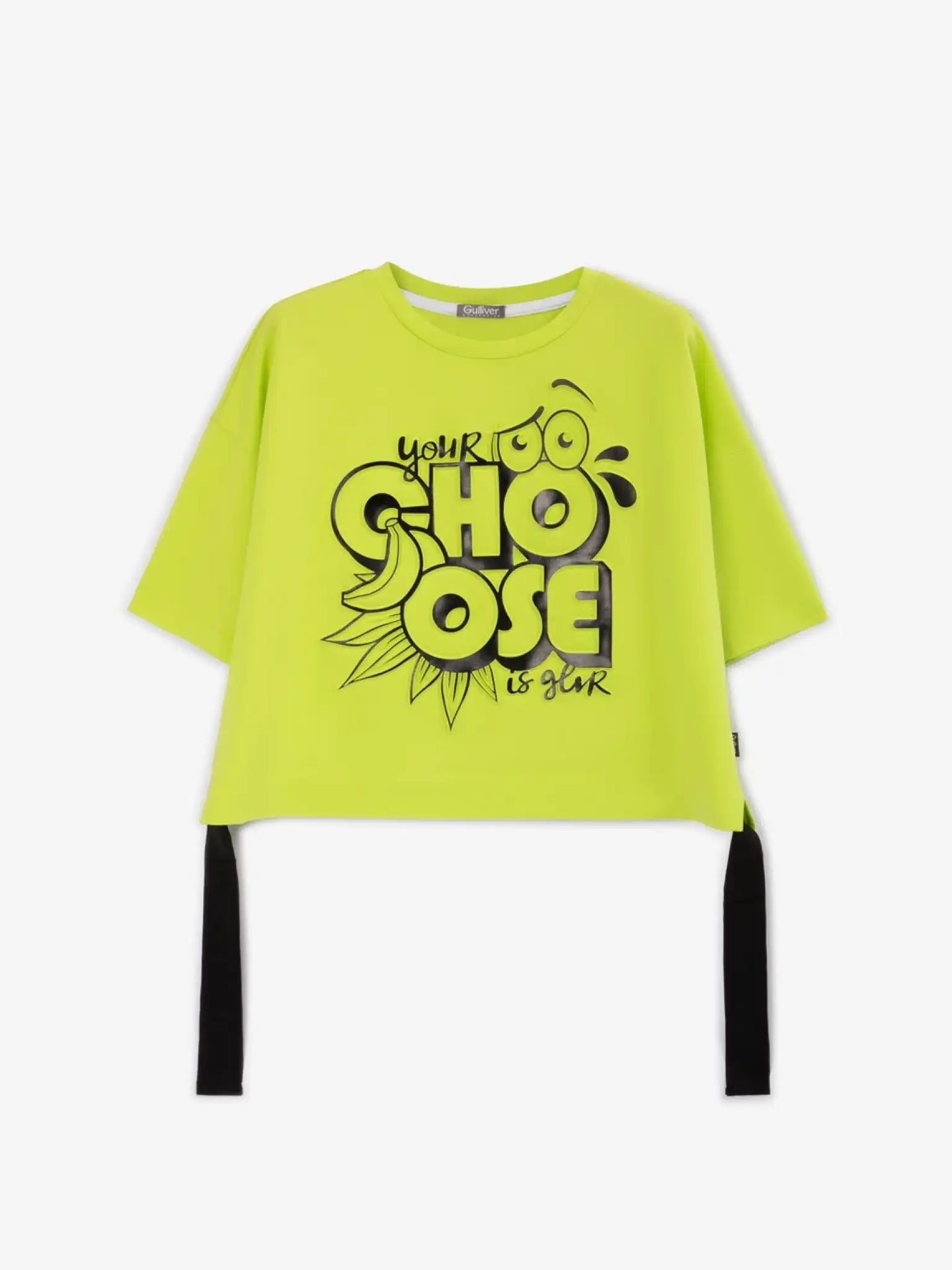 Tricou cu tiv lat în partea de jos și panglică lungă cu margini căzătoare, Gulliver