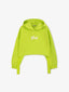 Hanorac scurt oversized cu culoare verde-lămâie pentru fete de la Gulliver