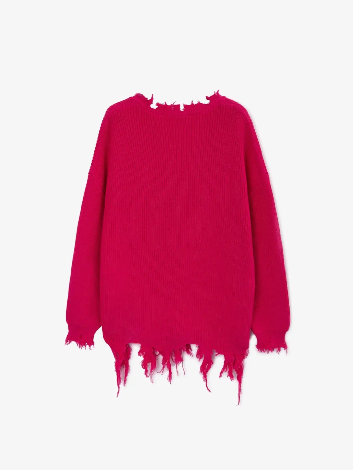 Pulover oversize, cu efect de deteriorare, Gulliver