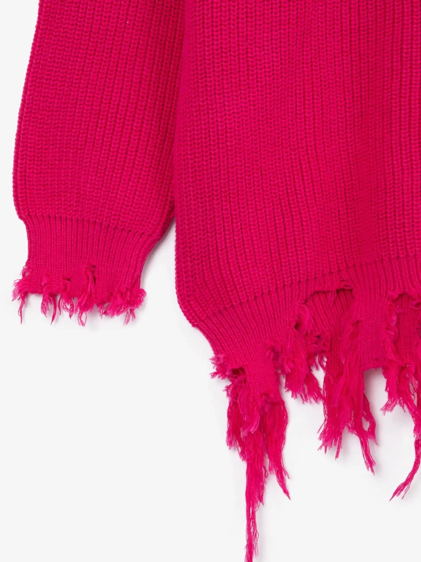 Pulover oversize, cu efect de deteriorare, Gulliver