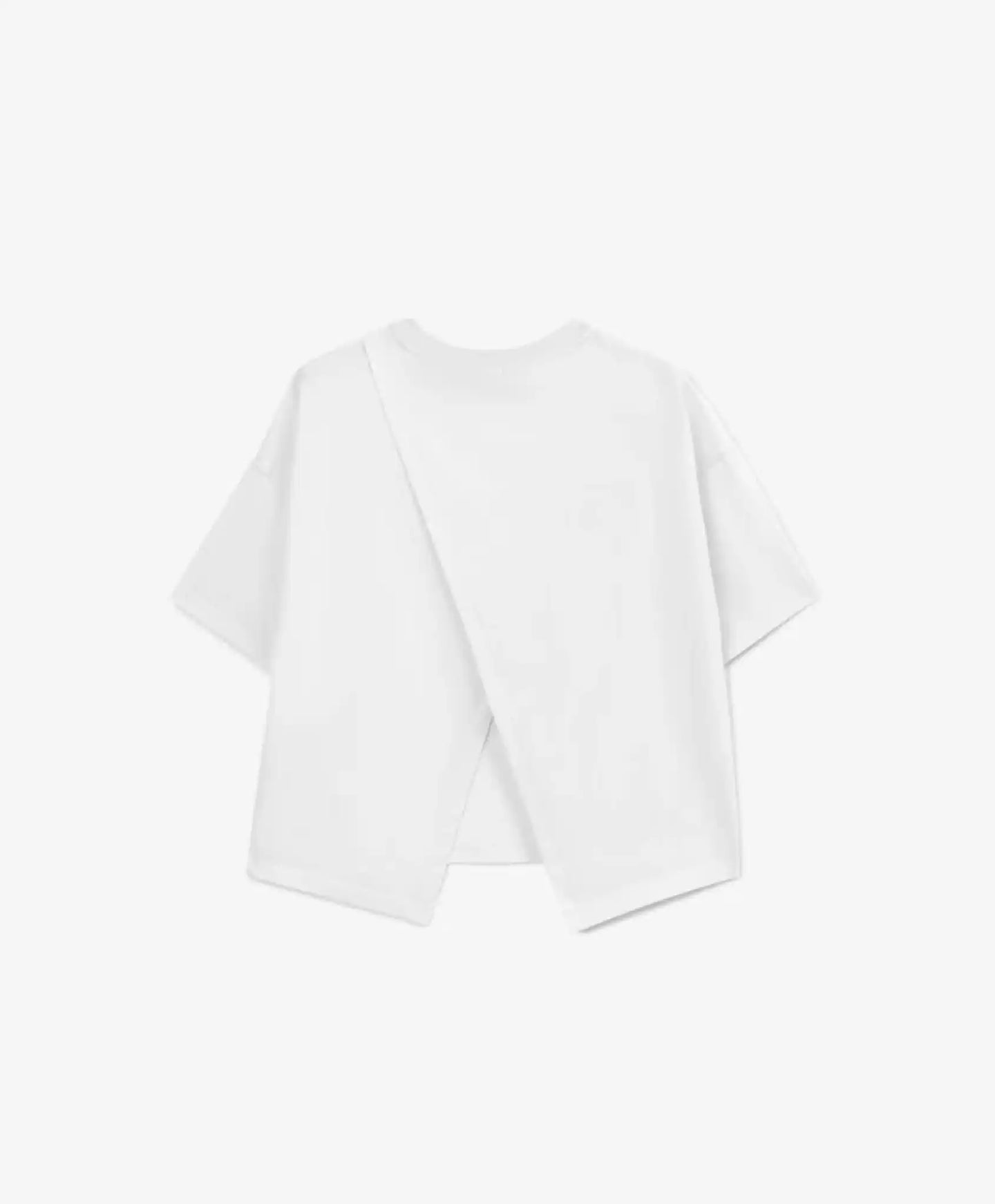 Tricou cu accent pe spate, alb, pentru fată, Gulliver