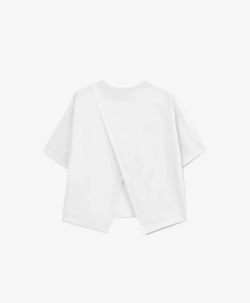 Tricou cu accent pe spate, alb, pentru fată, Gulliver