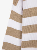 Pulover tricotat, cu dungi late și fir lurex auriu, Gulliver