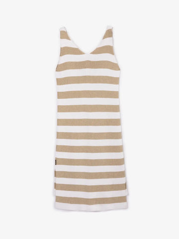 Sărafan tricotat cu dungi largi și lurex auriu de la Gulliver