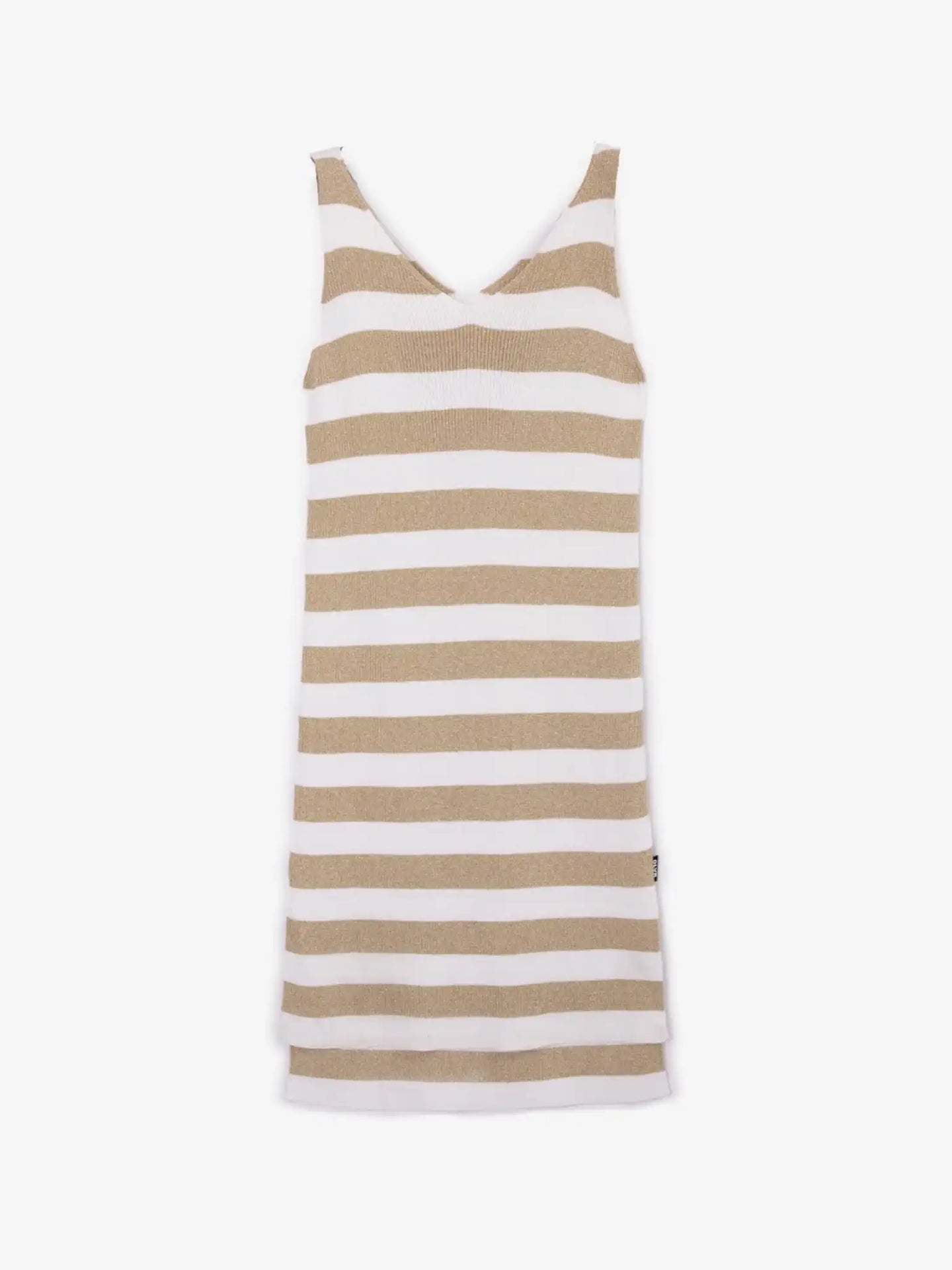 Sărafan tricotat cu dungi largi și lurex auriu de la Gulliver