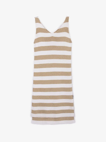 Sărafan tricotat cu dungi largi și lurex auriu de la Gulliver