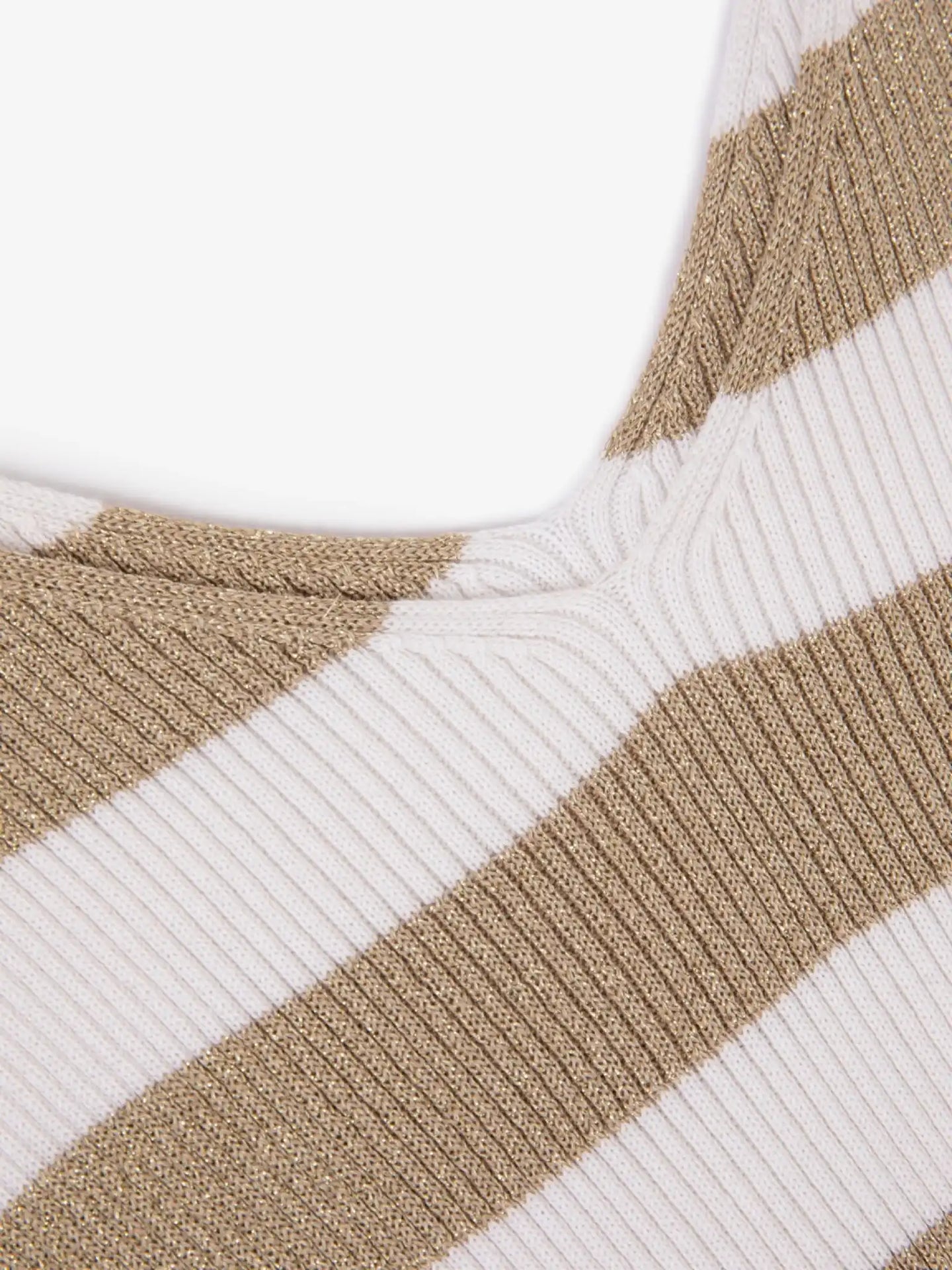 Sărafan tricotat cu dungi largi și lurex auriu de la Gulliver