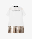 Rochie albă din tricot cu siluetă oversized pentru fete Gulliver