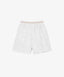 Pantaloni scurți din frotir alb, cu design geometric texturat, pentru fată, Gulliver