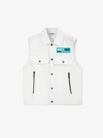 Vestă voluminoasă din denim, Gulliver