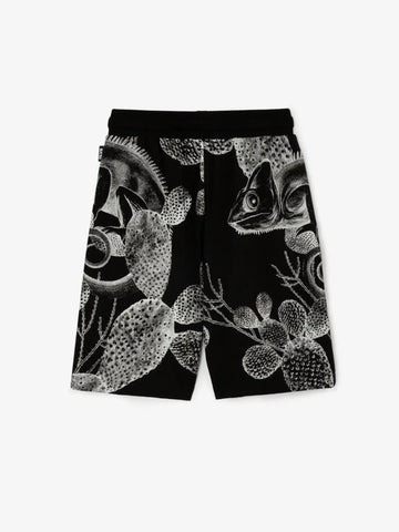 Pantaloni scurți tricot subțiri, negri, pentru băiat, Gulliver