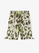 Pantaloni scurți din poplin cu imprimeu stilizat animal print, Gulliver