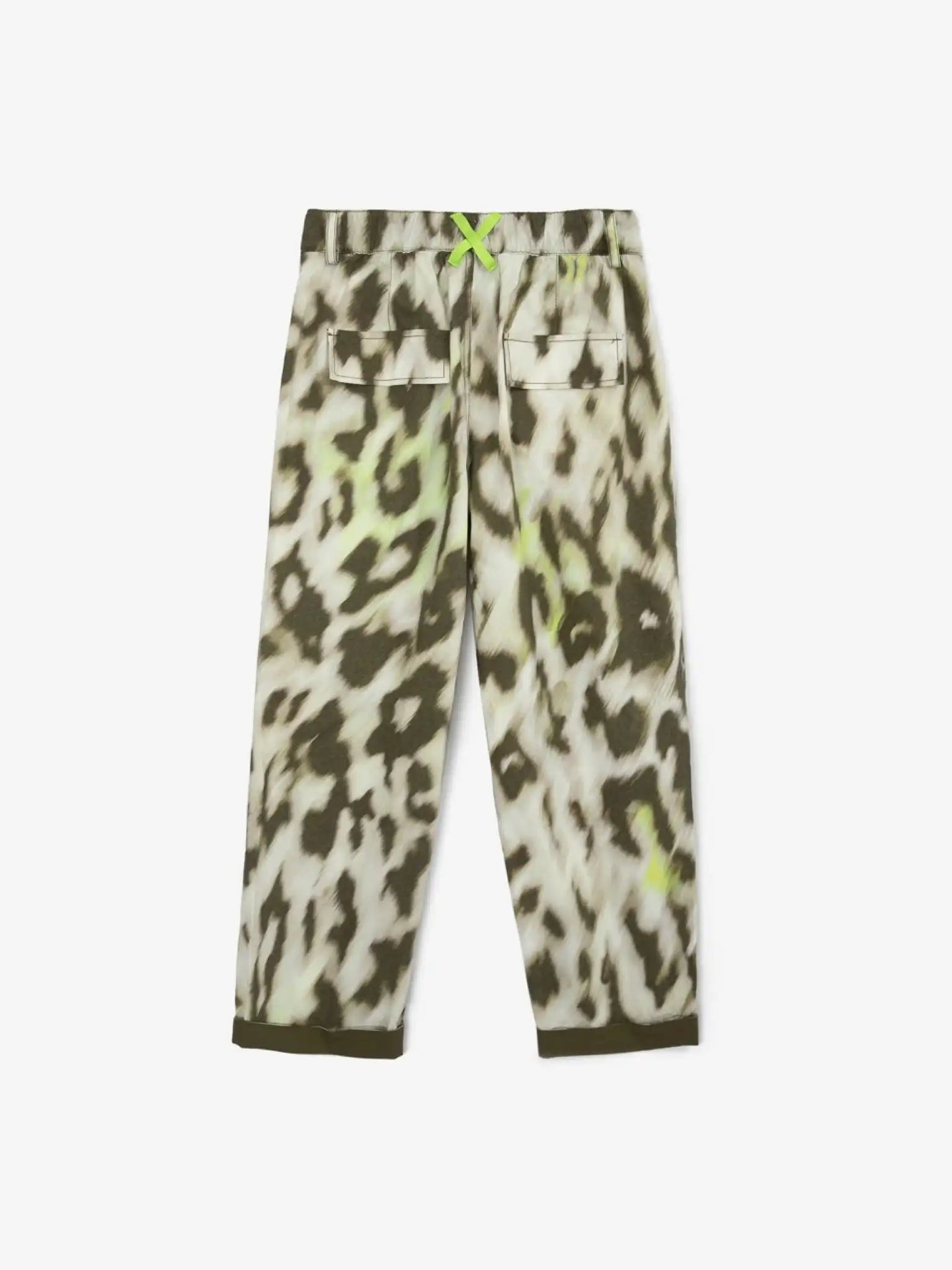 Pantaloni din poplin cu imprimeu stilizat animal print, Gulliver