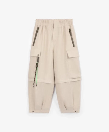 Pantaloni transformați din in, bej, pentru băiat, Gulliver