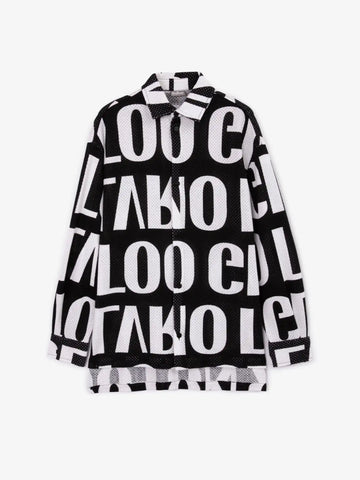 Cămașă prelungită din tricotaj din bumbac cu inserții de plasă, Gulliver