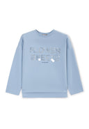 Светлосиня блуза с дълъг ръкав и удължен гръб от Gulliver