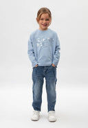 Светлосиня блуза с дълъг ръкав и удължен гръб от Gulliver