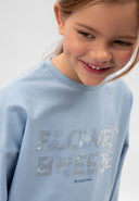 Светлосиня блуза с дълъг ръкав и удължен гръб от Gulliver