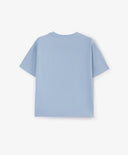 Tricou pentru fată cu imprimeu și decorațiune cu paiete, albastru, Gulliver