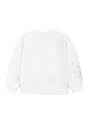 Бял суитшърт с асиметричен флорален десен от Gulliver