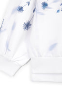 Бял суитшърт с асиметричен флорален десен от Gulliver