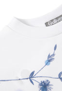 Бял суитшърт с асиметричен флорален десен от Gulliver