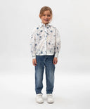 Bluză cu mânecă lungă din poplin cu motiv floral, albă, Gulliver