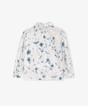 Bluză cu mânecă lungă din poplin cu motiv floral, albă, Gulliver