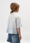 Светлосиня блуза с къс ръкав от Gulliver