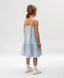 Rochie-sărafan pentru copii, albastră, din viscoză subțire și semi-transparentă, Gulliver.