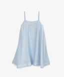 Rochie-sărafan pentru copii, albastră, din viscoză subțire și semi-transparentă, Gulliver.