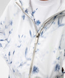 Jachetă pentru fată din material matlasat, cu imprimeu floral, albă, Gulliver