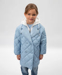 Детско капитонирано синьо за МОМИЧЕ основен изглед