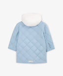 Palton căptușit pentru copii cu guler detașabil, albastru, Gulliver