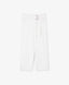 Pantaloni textili pentru fată, cu curea și croială conică, albi, Gulliver