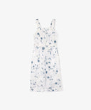 Salopetă albă cu motiv floral din poplin, Gulliver