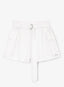 Pantaloni scurți pentru fată, din material textil, cu buzunare cargo, albi, Gulliver