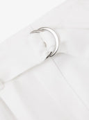 Pantaloni scurți pentru fată, din material textil, cu buzunare cargo, albi, Gulliver