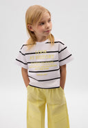 Бяла тениска на райета от Gulliver