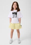 Жълти шорти от трикотаж с колан на ластик от Gulliver