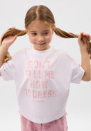 Бяла свободна тениска с шрифтов декор от Gulliver