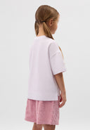 Бяла свободна тениска с шрифтов декор от Gulliver