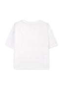 Бяла свободна тениска с шрифтов декор от Gulliver