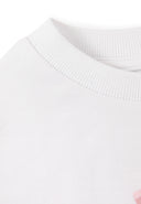 Бяла свободна тениска с шрифтов декор от Gulliver