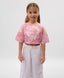 Bluză scurtă pentru copii cu decor tipografic, roz, Gulliver