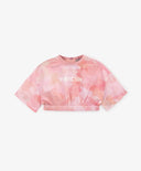 Bluză scurtă pentru copii cu decor tipografic, roz, Gulliver